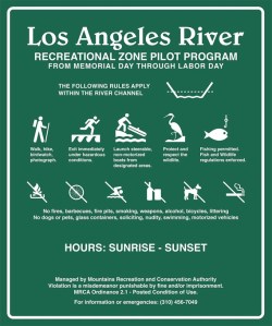 Signs such as this one will inform visitors to the two-and-a-half mile stretch of water (Courtesy MCRA)