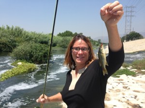 Nothing like catching your first fish on a fly --  a baby bass, no less. (Mark Gangi)