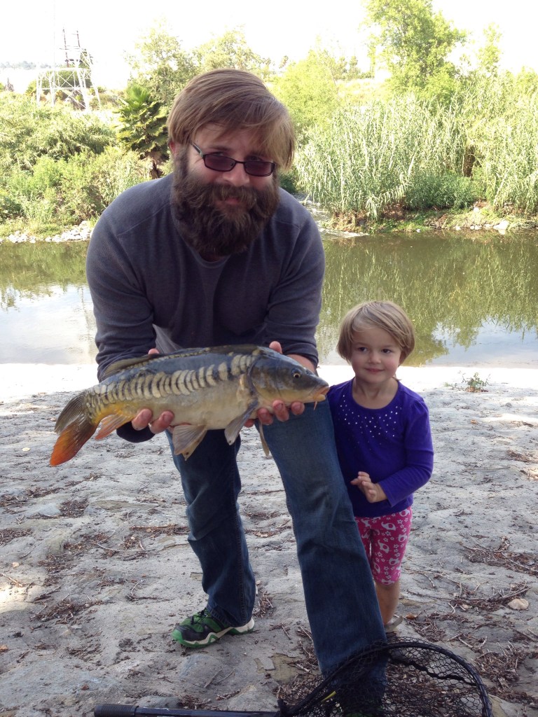 WHOA! Check out the lateral line on this beautiful, rare mirror carp Jihn Tegmeyer and friend caught. (John Tegmeyer)