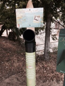 RECYCLING: FoLAR has place three tubes along the river as part of a pilot program. (Jim Burns)