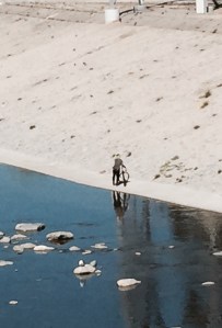 WITH A BIKE and a fly rod, you can cover lots of territory quickly. (Jim Burns)